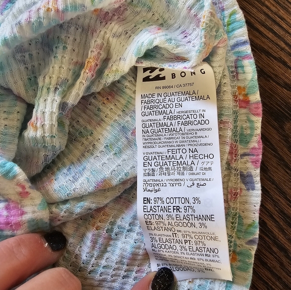 Billabong Pretty Sweet Knit Top Salt Crystal Size Women's Large 12 NEW - Picture 11 of 11